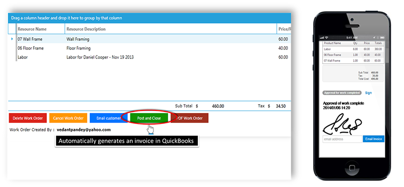 Work Order Invoice Software